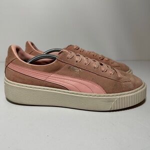 PUMA Suede Platform Women’s Shoes Size 10 Pink nude Low Top Sneakers (363559 05)